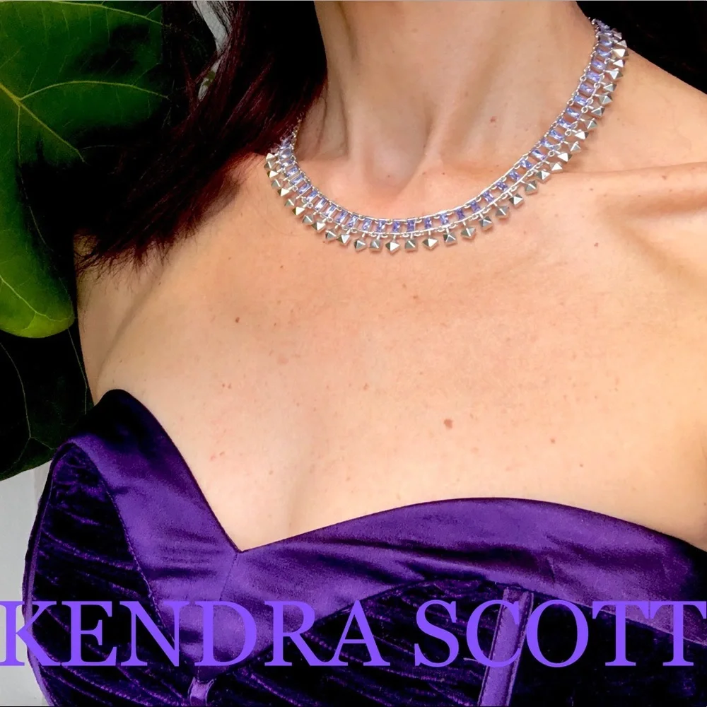 KENDRA SCOTT Oscar choker necklace silver